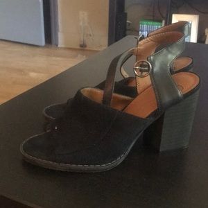 Madeline Girl Black Heeled Sandals